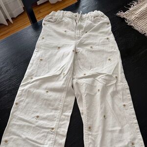 Girls’ Little Co. Embroidered Crop Pants